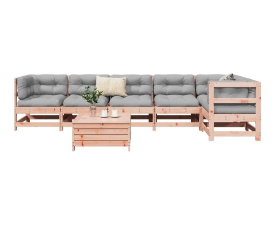 vidaXL 7-cz. zestaw wypoczynkowy do ogrodu, lite drewno daglezjowe Dārza mēbeļu komplekti