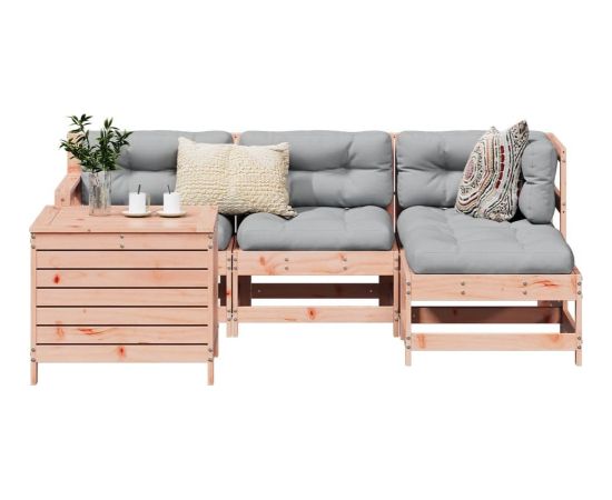 vidaXL 5-cz. zestaw wypoczynkowy do ogrodu, lite drewno daglezjowe Dārza mēbeļu komplekti