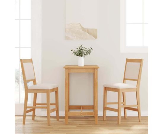 vidaXL Hokery barowe z poduszkami 2 szt. Naturalne drewno lite guma Кухонные стулья