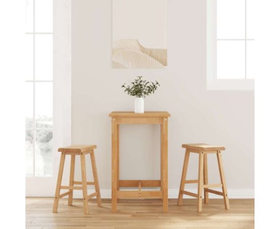 vidaXL Hokery barowe 2 szt. Naturalne drewno lite guma Кухонные стулья