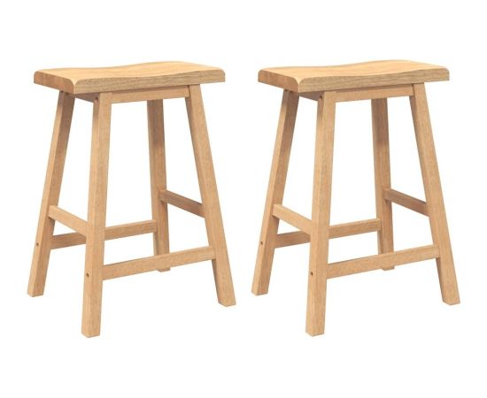 vidaXL Hokery barowe 2 szt. Naturalne drewno lite guma Кухонные стулья