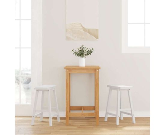 vidaXL Hokery barowe 2 szt. Białe lite drewno gumowe Кухонные стулья