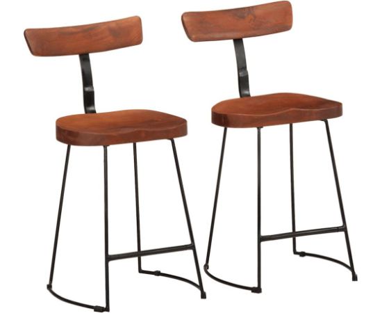 vidaXL Hokery barowe 2 szt. 49x43x79 cm Drewno lite Mango Virtuves krēsli