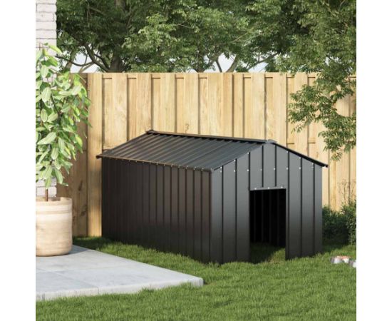 vidaXL Buda dla psa z dachem, 114x202x101 cm, stal galwanizowana Guļvieta mājdzīvniekiem