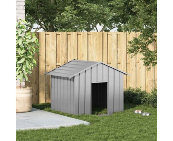 vidaXL Buda dla psa z dachem, 131x101x102 cm, stal galwanizowana Guļvieta mājdzīvniekiem