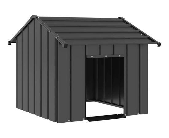 vidaXL Buda dla psa z dachem, 85x107x81 cm, stal galwanizowana Guļvieta mājdzīvniekiem