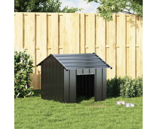 vidaXL Buda dla psa z dachem, 85x107x81 cm, stal galwanizowana Guļvieta mājdzīvniekiem