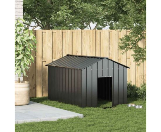 vidaXL Buda dla psa z dachem, 113x153x101 cm, stal galwanizowana Guļvieta mājdzīvniekiem