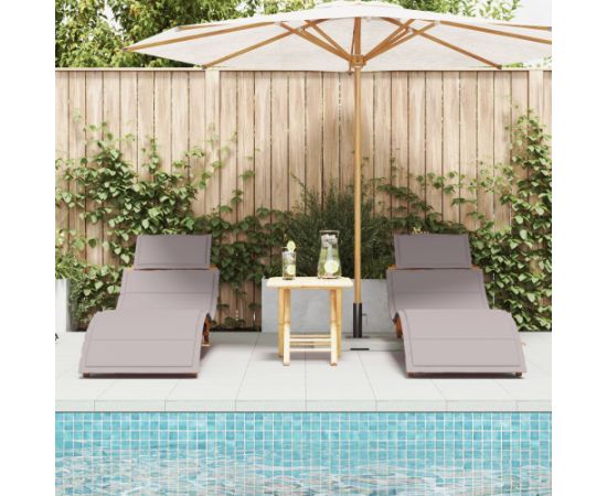 vidaXL Leżak słoneczny Zestaw 2 Brązowy, Taupe Шезлонги и пляжные стулья