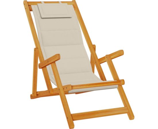 vidaXL Składane krzesła plażowe Zestaw 2 Taupe Шезлонги и пляжные стулья