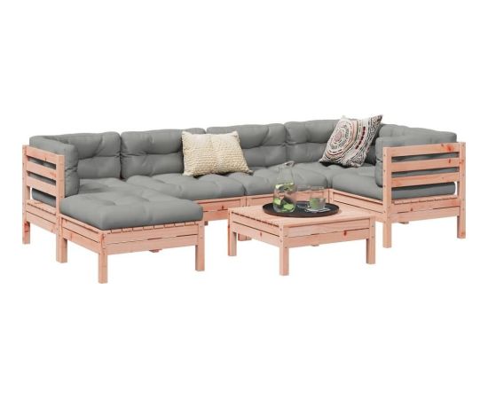 VidaXL 7-cz. zestaw wypoczynkowy do ogrodu, z poduszkami, daglezja Dārza mēbeļu komplekti