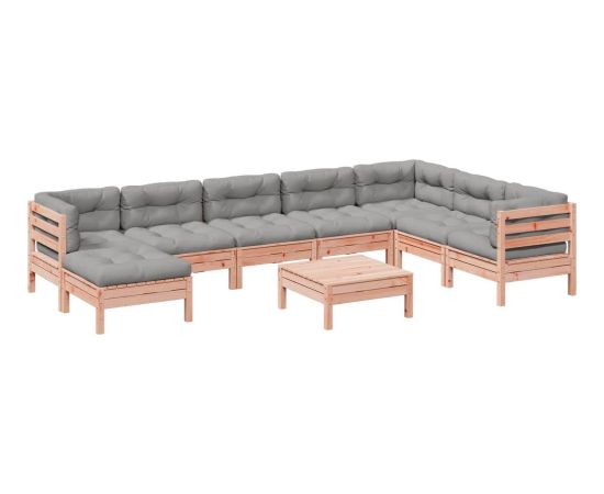 Vidaxl 9-cz. zestaw wypoczynkowy do ogrodu, z poduszkami,daglezja Dārza mēbeļu komplekti