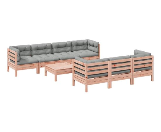 Vidaxl 8-cz. zestaw wypoczynkowy do ogrodu, z poduszkami, daglezja Dārza mēbeļu komplekti