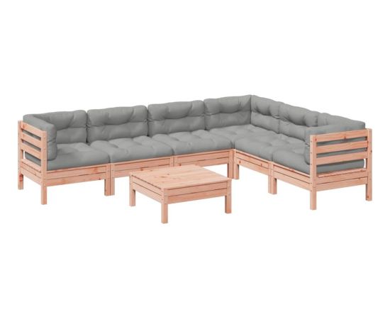 Vidaxl 7-cz. zestaw wypoczynkowy do ogrodu, z poduszkami, daglezja Dārza mēbeļu komplekti