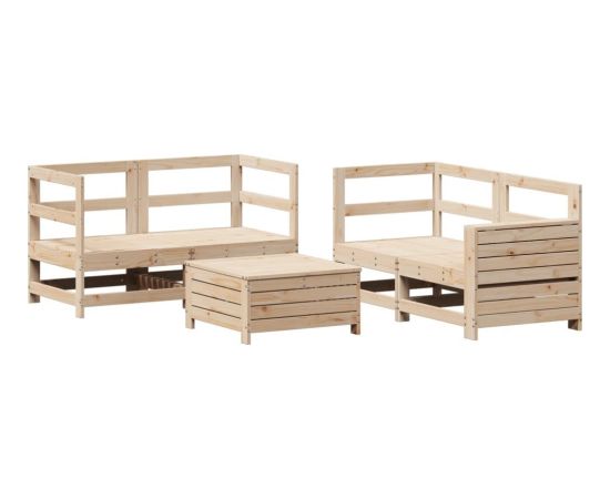 Vidaxl 5-cz. zestaw mebli do ogrodu, lite drewno sosnowe Dārza mēbeļu komplekti