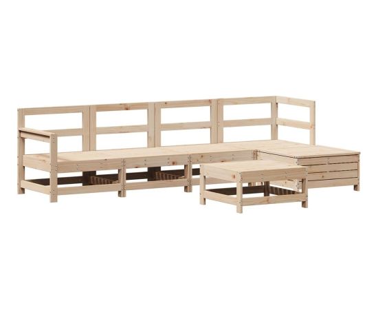 Vidaxl 6-cz. zestaw mebli ogrodowych, lite drewno sosnowe Dārza mēbeļu komplekti