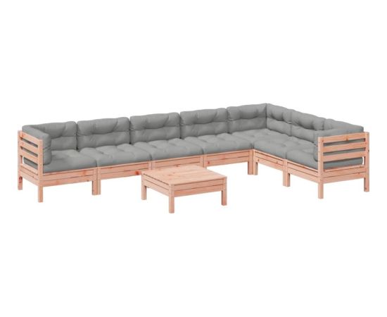 Vidaxl 8-cz. zestaw wypoczynkowy do ogrodu, z poduszkami, daglezja Dārza mēbeļu komplekti