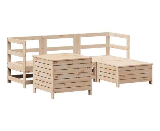 Vidaxl 5-cz. zestaw mebli do ogrodu, lite drewno sosnowe Dārza mēbeļu komplekti