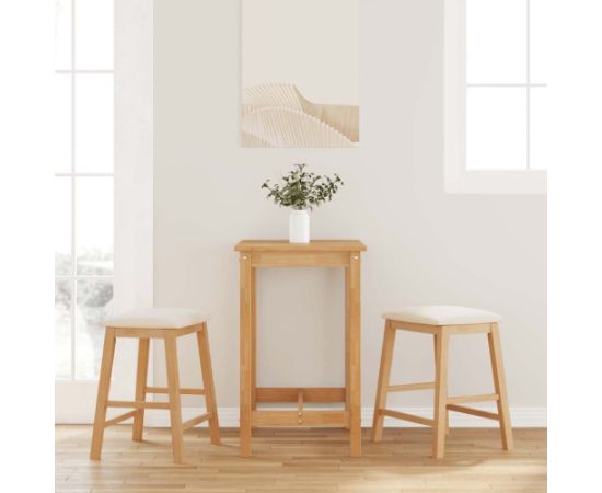 vidaXL Krzesła barowe z poduszkami 2 szt. lite drewno guma Virtuves krēsli