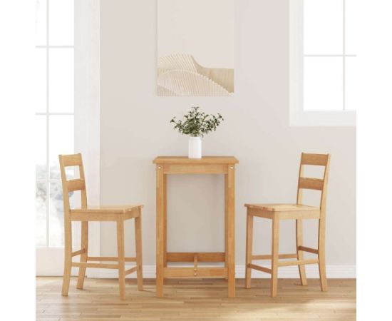 vidaXL Hokery barowe 2 szt. Naturalne drewno lite guma Virtuves krēsli