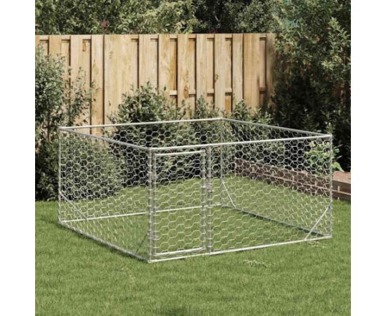 vidaXL Zewnętrzna buda dla psa z drzwiami 2x2x1 m Stal ocynkowana Guļvieta mājdzīvniekiem