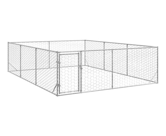 vidaXL Zewnętrzna buda dla psa z drzwiami 3x4x1 m ocynkowana stal Guļvieta mājdzīvniekiem