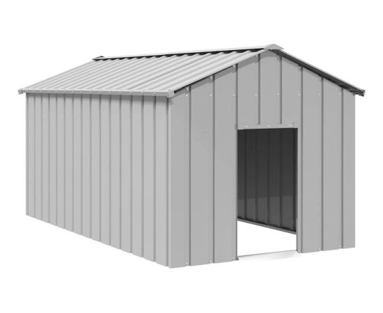 vidaXL Buda dla psa z dachem, 114x202x101 cm, stal galwanizowana Guļvieta mājdzīvniekiem