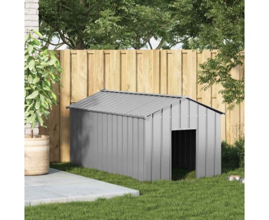 vidaXL Buda dla psa z dachem, 114x202x101 cm, stal galwanizowana Guļvieta mājdzīvniekiem