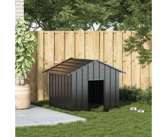 vidaXL vidaXL Buda dla psa z dachem, 131x101x102 cm, stal galwanizowana Guļvieta mājdzīvniekiem