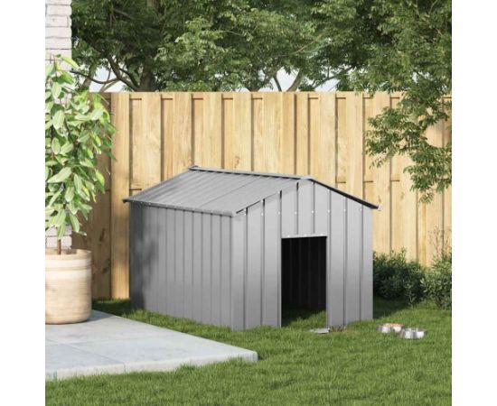 vidaXL vidaXL Buda dla psa z dachem, 113x153x101 cm, stal galwanizowana Guļvieta mājdzīvniekiem