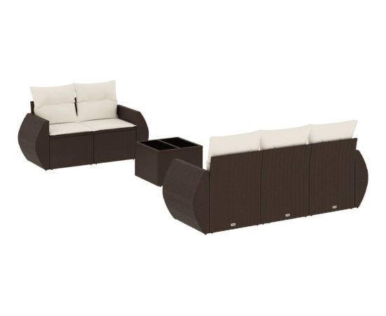 vidaXL vidaXL 6-cz. zestaw wypoczynkowy do ogrodu, z poduszkami, brązowy Dārza mēbeļu komplekti