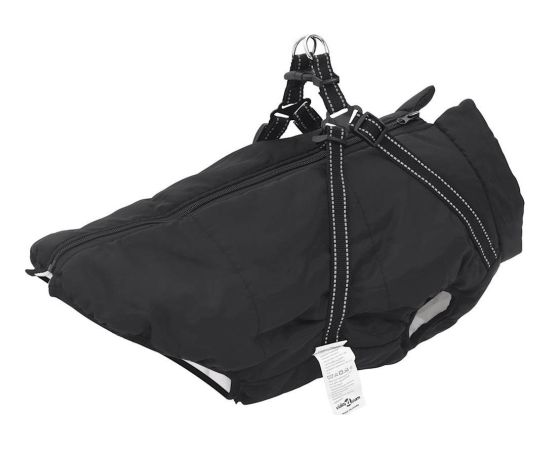 vidaXL vidaXL Płaszcz dla psa z szelkami, wodoodporny, czarny, 3XL Citas preces