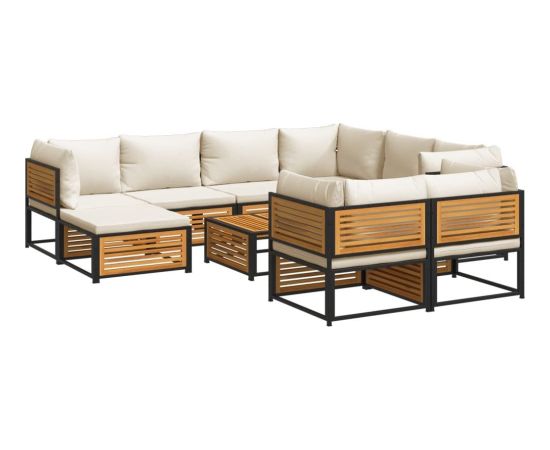 vidaXL vidaXL 10-cz. zestaw wypoczynkowy do ogrodu, z poduszkami, akacjowy Dārza mēbeļu komplekti