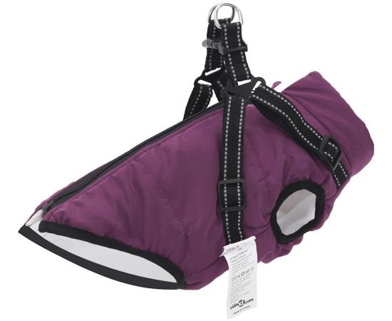 vidaXL vidaXL Płaszcz dla psa z szelkami, wodoodporny, fioletowy, 2XL Citas preces