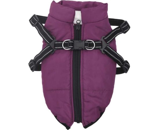 vidaXL vidaXL Płaszcz dla psa z szelkami, wodoodporny, fioletowy, 2XL Citas preces