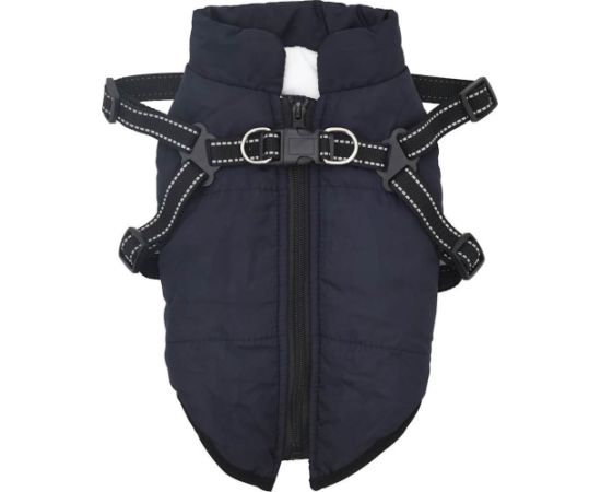 vidaXL vidaXL Płaszcz dla psa z szelkami, wodoodporny, granatowy, XL Citas preces