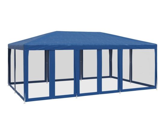 vidaXL Namiot imprezowy z 10 ścianami z siatki, niebieski, 6x4 m, HDPE Jaunumi -Dārzam