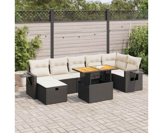 vidaXL vidaXL 5-cz. zestaw wypoczynkowy do ogrodu, poduszki polirattan akacja Dārza mēbeļu komplekti