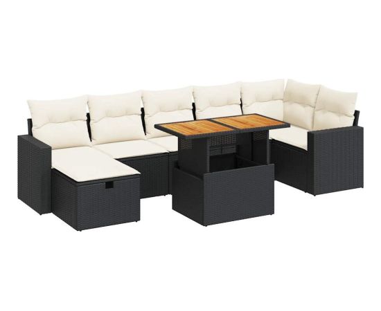 vidaXL vidaXL 5-cz. zestaw wypoczynkowy do ogrodu, poduszki polirattan akacja Dārza mēbeļu komplekti