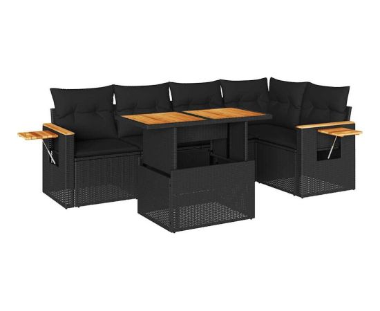 vidaXL vidaXL 5-cz. zestaw wypoczynkowy do ogrodu, poduszki polirattan akacja Dārza mēbeļu komplekti