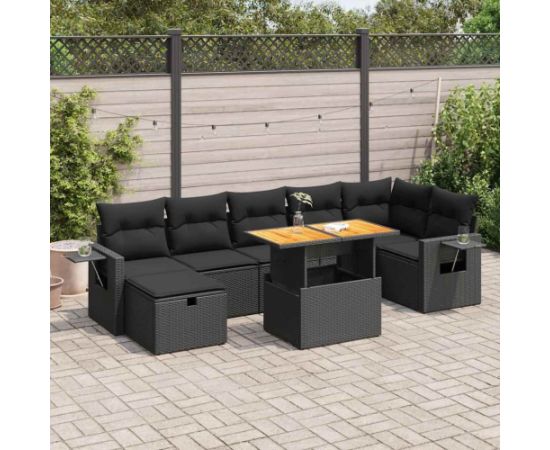 vidaXL vidaXL 5-cz. zestaw wypoczynkowy do ogrodu, poduszki polirattan akacja Dārza mēbeļu komplekti