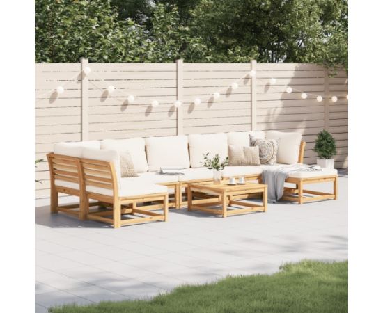vidaXL 8-cz. zestaw wypoczynkowy do ogrodu, z poduszkami, akacja Dārza mēbeļu komplekti