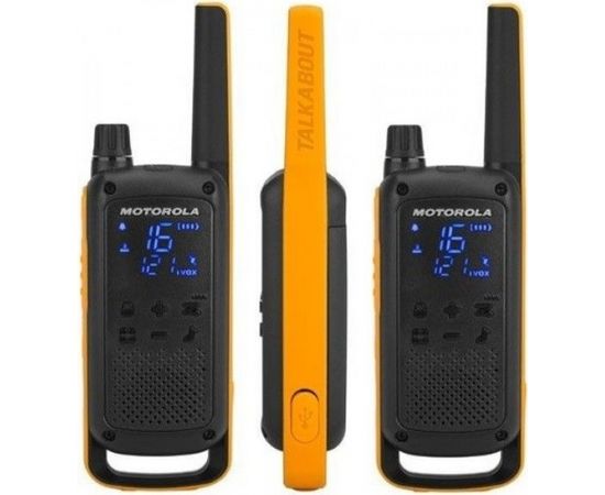 Motorola Talkabout TLKR T82 Extreme Twin Pack PMR446 2-Way Walkie Talkie Radio Yellow / Black