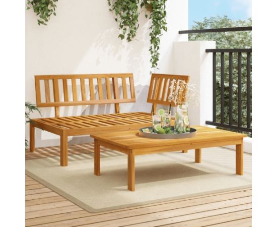 vidaXL Sofa ogrodowa i stolik z deseczek, lite drewno akacjowe Dārza mēbeļu komplekti