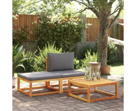 vidaXL vidaXL 3-cz. zestaw wypoczynkowy do ogrodu, z poduszkami, akacjowy Dārza mēbeļu komplekti