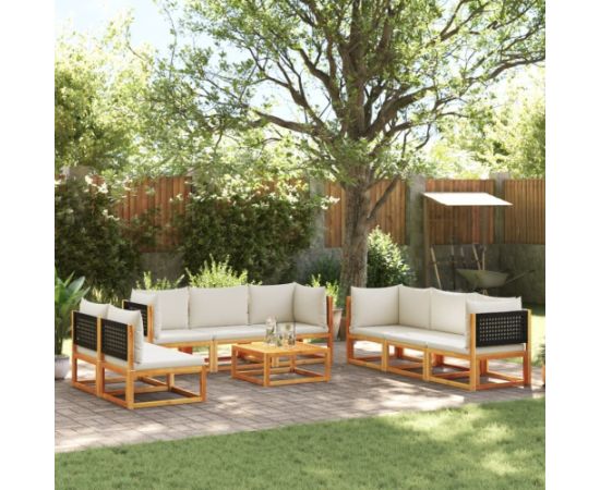 vidaXL vidaXL 9-cz. zestaw wypoczynkowy do ogrodu, z poduszkami, akacjowy Dārza mēbeļu komplekti