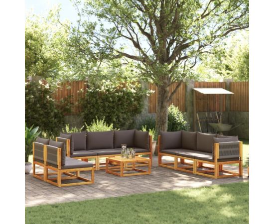 vidaXL vidaXL 9-cz. zestaw wypoczynkowy do ogrodu, z poduszkami, akacjowy Dārza mēbeļu komplekti