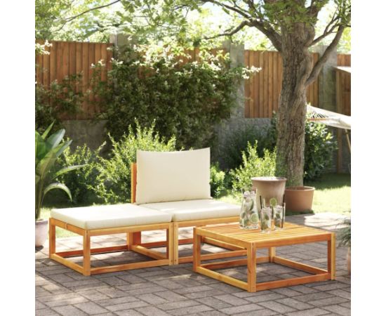 vidaXL vidaXL 3-cz. zestaw wypoczynkowy do ogrodu, z poduszkami, akacjowy Dārza mēbeļu komplekti