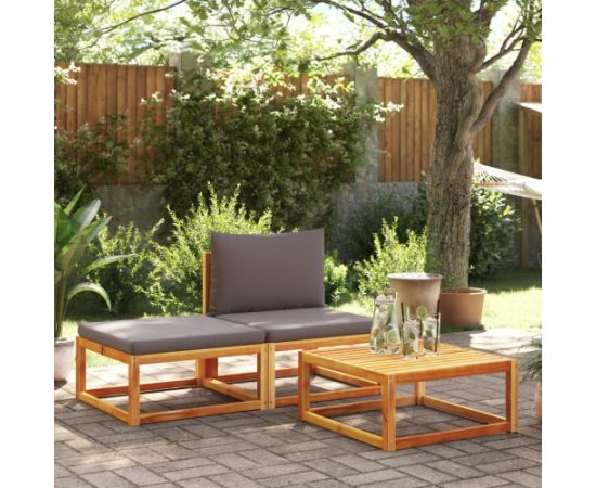 vidaXL vidaXL 3-cz. zestaw wypoczynkowy do ogrodu, z poduszkami, akacjowy Dārza mēbeļu komplekti