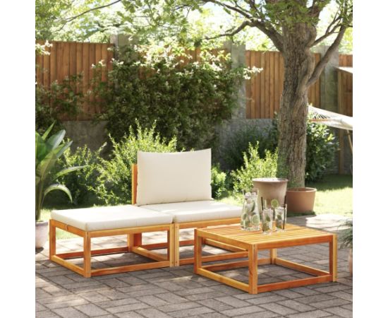 vidaXL vidaXL 3-cz. zestaw wypoczynkowy do ogrodu, z poduszkami, akacjowy Dārza mēbeļu komplekti